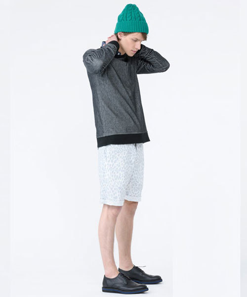 HAMNETT（ハムネット）の「【HAMNETT】 レオパードプリントオックス / ショートパンツ（スラックス・メンズ・ネイビー/ホワイト・LL/M/L）」の10枚目の写真