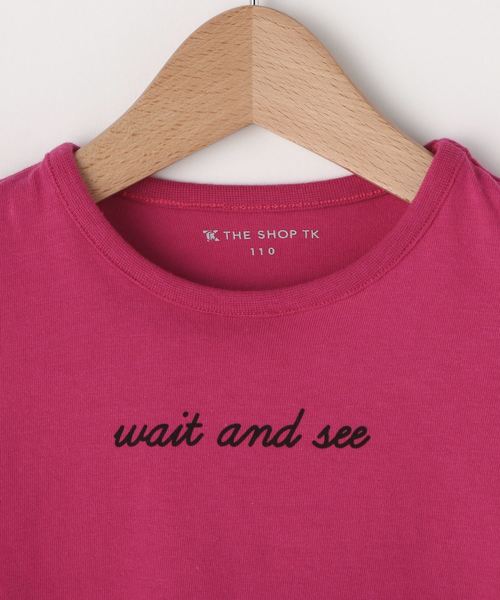 ショップ Shop The セール ザ ティーケー ティーケー Tk ザ Shop 100cm 140cm ガールズ袖口フリルロゴｔシャツ Tシャツ カットソー のファッション