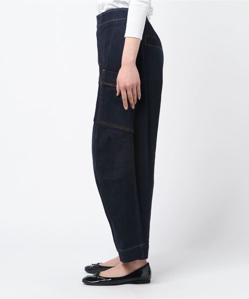 MUVEIL WORK（ミュベールワーク）の「【MUVEIL WORK】ボリュームデニムパンツ（デニムパンツ・レディース・ホワイト/ネイビー/ブルー・38/36）」の5枚目の写真