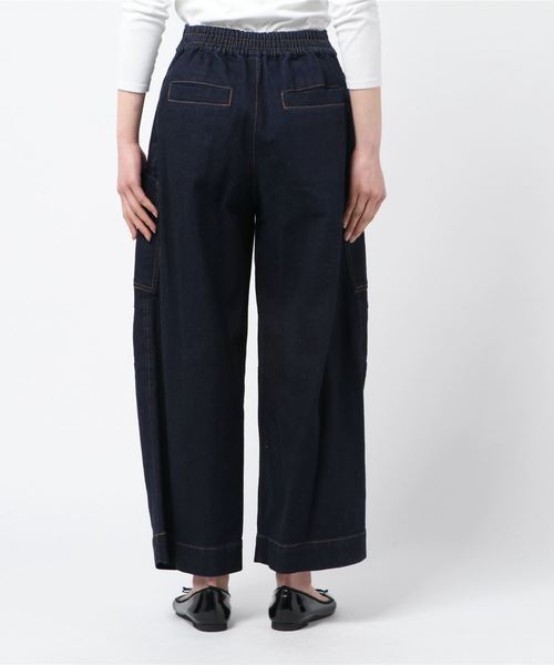 MUVEIL WORK（ミュベールワーク）の「【MUVEIL WORK】ボリュームデニムパンツ（デニムパンツ・レディース・ホワイト/ネイビー/ブルー・38/36）」の4枚目の写真