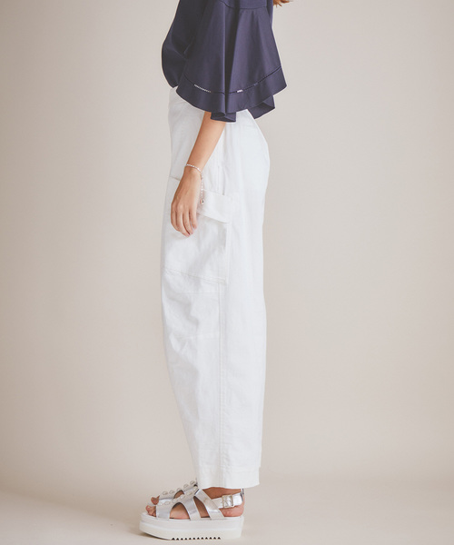 MUVEIL WORK（ミュベールワーク）の「【MUVEIL WORK】ボリュームデニムパンツ（デニムパンツ・レディース・ホワイト/ネイビー/ブルー・38/36）」の12枚目の写真