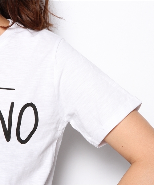 PLST(プラステ)の「Happiness is a 10$ tee カットソー(Tシャツ/カットソー・レディース・ホワイト・SMALL)」の6枚目の写真