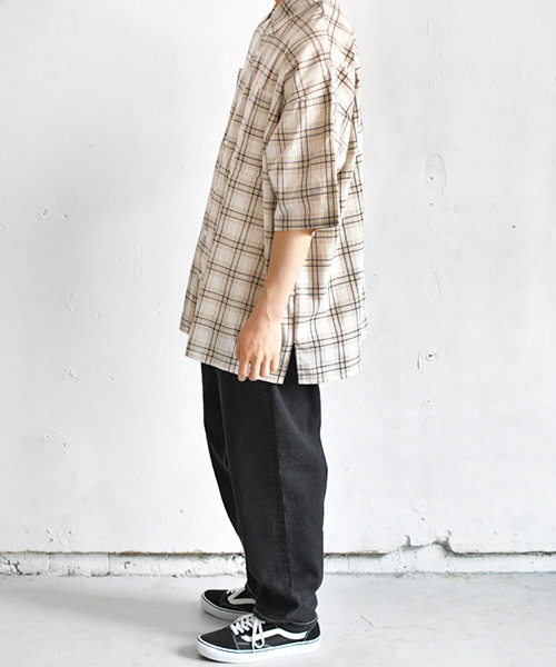 PairPair（ペアペア）の「チェック柄ビッグシルエットシャツ（シャツ/ブラウス・メンズ・ネイビー/アイボリー・FREE）」の10枚目の写真