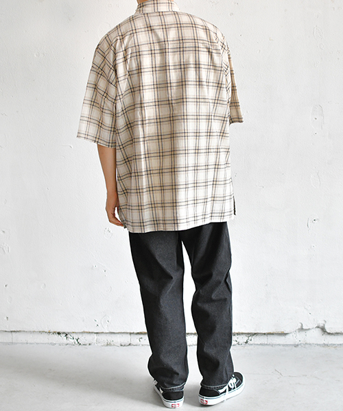 PairPair（ペアペア）の「チェック柄ビッグシルエットシャツ（シャツ/ブラウス・メンズ・ネイビー/アイボリー・FREE）」の7枚目の写真