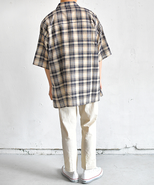 PairPair（ペアペア）の「チェック柄ビッグシルエットシャツ（シャツ/ブラウス・メンズ・ネイビー/アイボリー・FREE）」の16枚目の写真