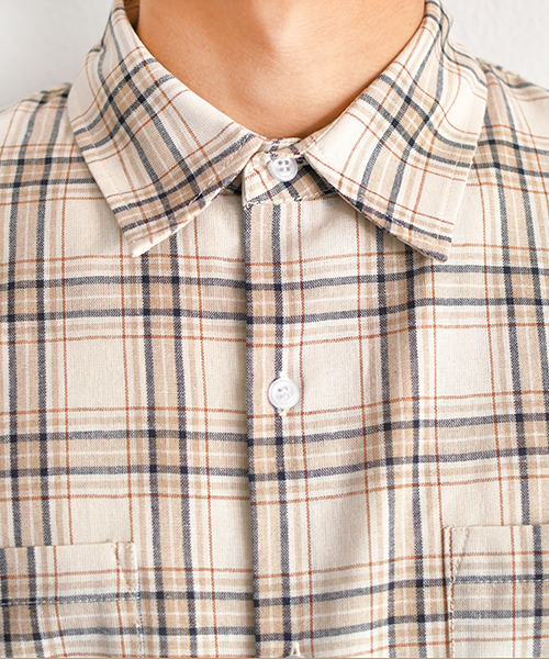 PairPair（ペアペア）の「チェック柄ビッグシルエットシャツ（シャツ/ブラウス・メンズ・ネイビー/アイボリー・FREE）」の17枚目の写真