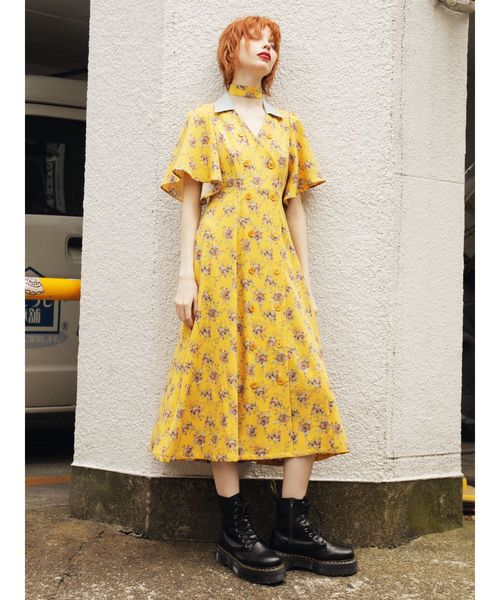 jouetie(ジュエティ)の「ノーカラーダブルボタンワンピース(ワンピース・レディース・その他1/その他2/ブラック・MEDIUM)」の3枚目の写真