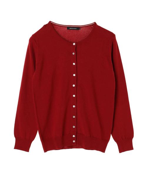 AMERICAN HOLIC(アメリカンホリック)の「強撚クルーネックショートニットカーディガン *●(カーディガン/ボレロ・レディース・ブラック/パープル/ネイビー/レッド/グリーン/マスタード/ベージュ系その他・M/L)」の8枚目の写真