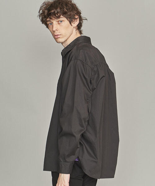 BEAUTY&YOUTH UNITED ARROWS(ビューティーアンドユースユナイテッドアローズ)の「BY ブロークンツイル シャーリング オーバーサイズ シャツ(シャツ/ブラウス・メンズ・ブラック/オリーブ/マスタード・S/M/L/XL)」の9枚目の写真