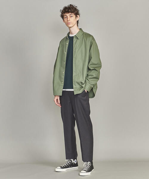 BEAUTY&YOUTH UNITED ARROWS(ビューティーアンドユースユナイテッドアローズ)の「BY ブロークンツイル シャーリング オーバーサイズ シャツ(シャツ/ブラウス・メンズ・ブラック/オリーブ/マスタード・S/M/L/XL)」の5枚目の写真