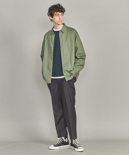 BEAUTY&YOUTH UNITED ARROWS(ビューティーアンドユースユナイテッドアローズ)の「BY ブロークンツイル シャーリング オーバーサイズ シャツ(シャツ/ブラウス・メンズ・ブラック/オリーブ/マスタード・S/M/L/XL)」の11枚目の写真