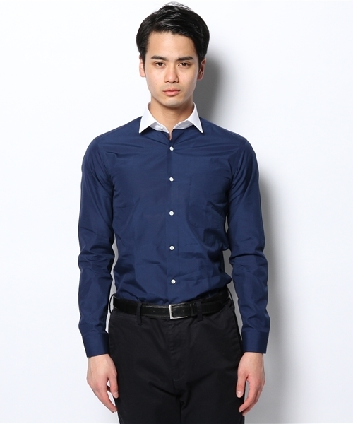 NANO universe（ナノユニバース）の「トーマスメイソンクレリックシャツ（シャツ/ブラウス・メンズ・ネイビー・37/38/41/39）」の9枚目の写真