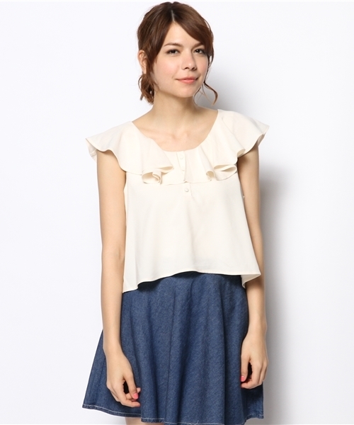 Kastane（カスタネ）の「【Kastane】BACKクロスタンクブラウス（シャツ/ブラウス・レディース・イエロー/ライトベージュ/ネイビー/レッド・FREE）」の11枚目の写真