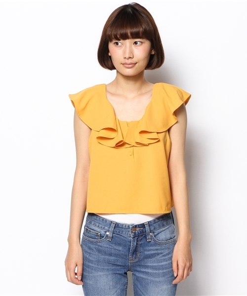 Kastane（カスタネ）の「【Kastane】BACKクロスタンクブラウス（シャツ/ブラウス・レディース・イエロー/ライトベージュ/ネイビー/レッド・FREE）」の15枚目の写真