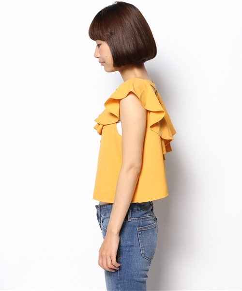 Kastane（カスタネ）の「【Kastane】BACKクロスタンクブラウス（シャツ/ブラウス・レディース・イエロー/ライトベージュ/ネイビー/レッド・FREE）」の16枚目の写真