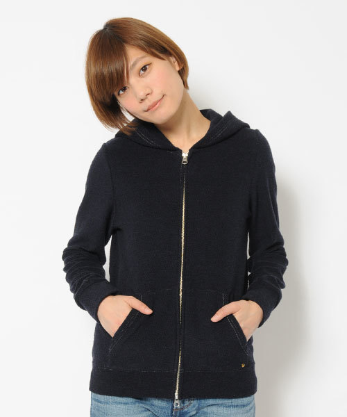 MILKFED.（ミルクフェド）の「MARBLE ZIP UP HOODY　（パーカー/ジップアップ/ワッペン）（パーカー・レディース・ピンク/ライトパープル/ネイビー・SMALL/MEDIUM）」の2枚目の写真