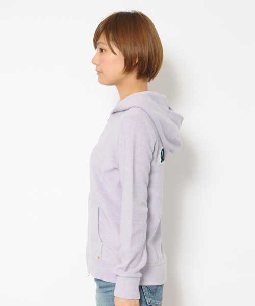 MILKFED.（ミルクフェド）の「MARBLE ZIP UP HOODY　（パーカー/ジップアップ/ワッペン）（パーカー・レディース・ピンク/ライトパープル/ネイビー・SMALL/MEDIUM）」の7枚目の写真