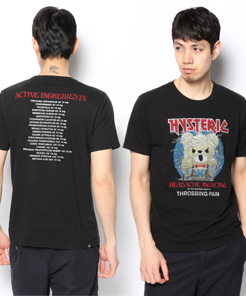 HYSTERIC GLAMOUR（ヒステリックグラマー）の「BEAR MAIDEN pt T-SH（Tシャツ/カットソー・メンズ・ホワイト/ネイビー/ブラック・LARGE/SMALL/MEDIUM）」の2枚目の写真