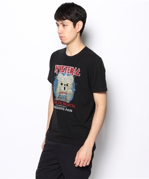 HYSTERIC GLAMOUR（ヒステリックグラマー）の「BEAR MAIDEN pt T-SH（Tシャツ/カットソー・メンズ・ホワイト/ネイビー/ブラック・LARGE/SMALL/MEDIUM）」の4枚目の写真