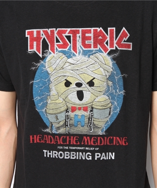HYSTERIC GLAMOUR（ヒステリックグラマー）の「BEAR MAIDEN pt T-SH（Tシャツ/カットソー・メンズ・ホワイト/ネイビー/ブラック・LARGE/SMALL/MEDIUM）」の9枚目の写真