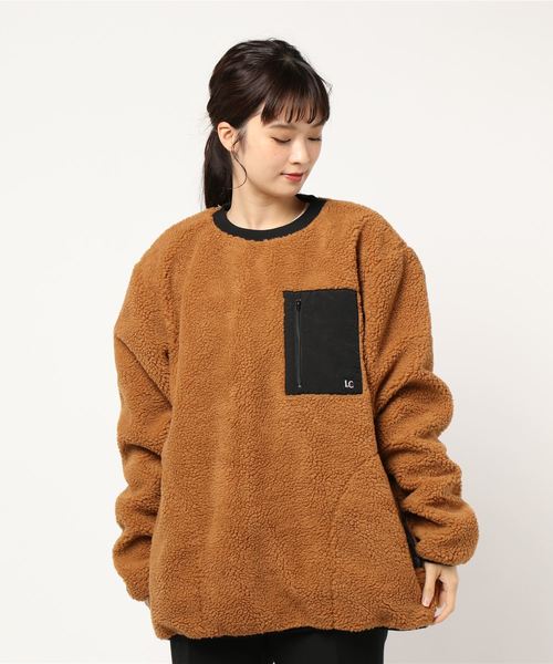 LAST CHANCE SPORTSWEAR（ラストチャンススポーツウェアー）の「【 LAST CHANCE / ラストチャンス 】RETRO BOA PULLOVER CREW（その他アウター・レディース・ライトブラウン/その他/ベージュ/イエロー/ブラック・XL/M/L/S）」の3枚目の写真