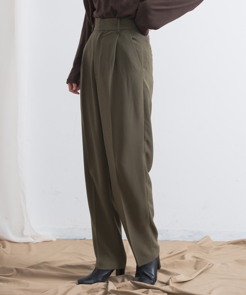 Aunt Marie's（アントマリーズ）の「AUNT MARIE'S ジョーゼットタックパンツ（その他パンツ・レディース・ブラック/ベージュ/カーキ・SMALL/MEDIUM）」の10枚目の写真