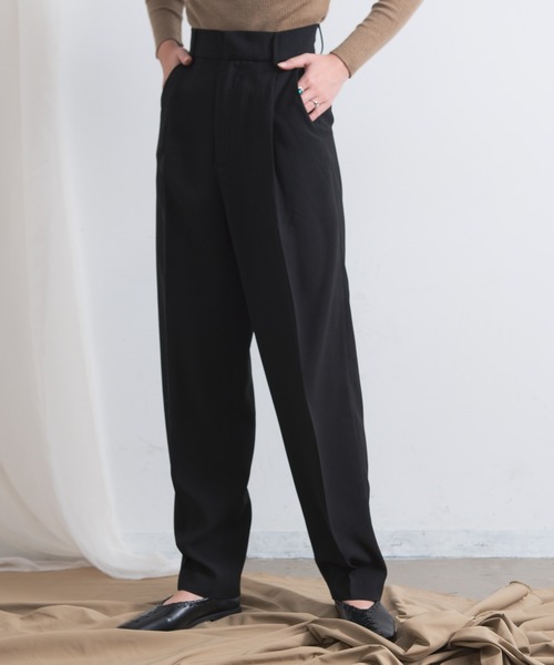 Aunt Marie's（アントマリーズ）の「AUNT MARIE'S ジョーゼットタックパンツ（その他パンツ・レディース・ブラック/ベージュ/カーキ・SMALL/MEDIUM）」の13枚目の写真