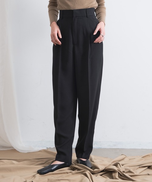 Aunt Marie's（アントマリーズ）の「AUNT MARIE'S ジョーゼットタックパンツ（その他パンツ・レディース・ブラック/ベージュ/カーキ・SMALL/MEDIUM）」の9枚目の写真