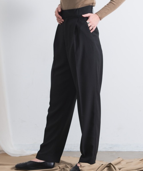 Aunt Marie's（アントマリーズ）の「AUNT MARIE'S ジョーゼットタックパンツ（その他パンツ・レディース・ブラック/ベージュ/カーキ・SMALL/MEDIUM）」の21枚目の写真