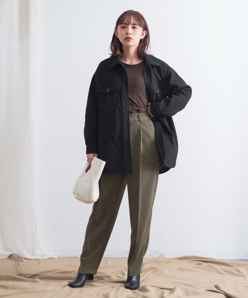 Aunt Marie's（アントマリーズ）の「AUNT MARIE'S ジョーゼットタックパンツ（その他パンツ・レディース・ブラック/ベージュ/カーキ・SMALL/MEDIUM）」の16枚目の写真