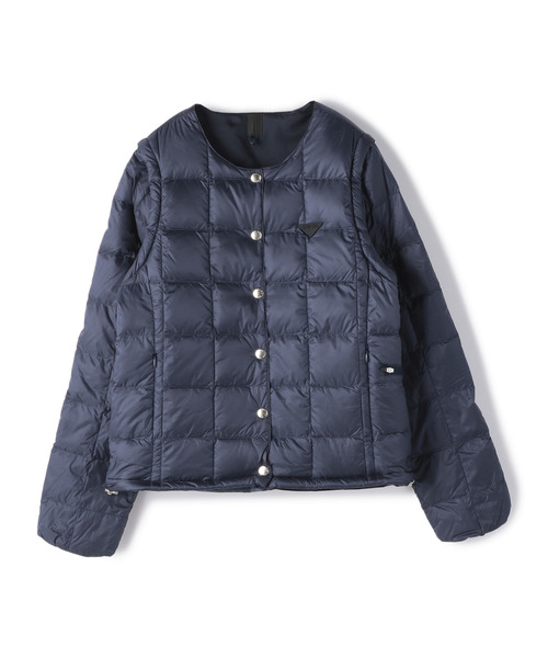 TAION（タイオン）の「TAION EXTRA / クルーネックインナーダウンセット WOMENS（ダウンジャケット/コート・レディース・グレー/カーキ/オリーブ/ホワイト/ブラック/ネイビー/ピンク/オレンジ・X-LARGE/SMALL/MEDIUM/LARGE）」の7枚目の写真