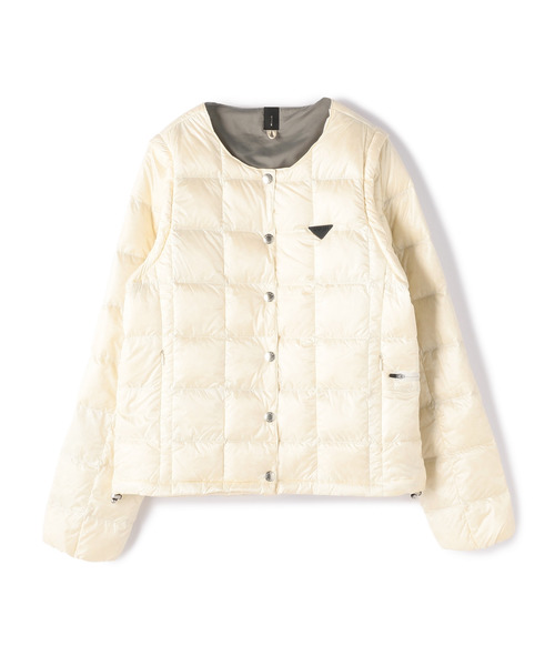 TAION（タイオン）の「TAION EXTRA / クルーネックインナーダウンセット WOMENS（ダウンジャケット/コート・レディース・グレー/カーキ/オリーブ/ホワイト/ブラック/ネイビー/ピンク/オレンジ・X-LARGE/SMALL/MEDIUM/LARGE）」の2枚目の写真