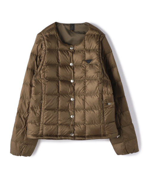 TAION（タイオン）の「TAION EXTRA / クルーネックインナーダウンセット WOMENS（ダウンジャケット/コート・レディース・グレー/カーキ/オリーブ/ホワイト/ブラック/ネイビー/ピンク/オレンジ・X-LARGE/SMALL/MEDIUM/LARGE）」の5枚目の写真