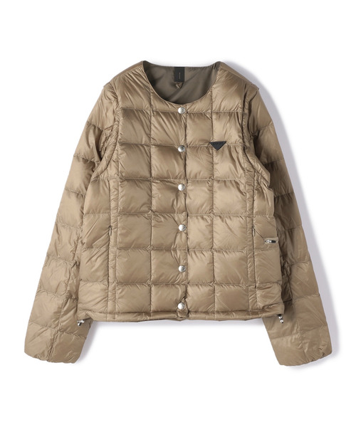 TAION（タイオン）の「TAION EXTRA / クルーネックインナーダウンセット WOMENS（ダウンジャケット/コート・レディース・グレー/カーキ/オリーブ/ホワイト/ブラック/ネイビー/ピンク/オレンジ・X-LARGE/SMALL/MEDIUM/LARGE）」の6枚目の写真