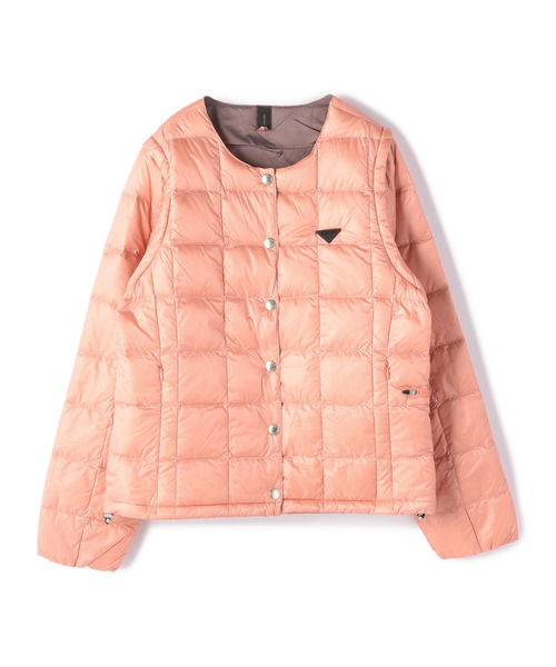 TAION（タイオン）の「TAION EXTRA / クルーネックインナーダウンセット WOMENS（ダウンジャケット/コート・レディース・グレー/カーキ/オリーブ/ホワイト/ブラック/ネイビー/ピンク/オレンジ・X-LARGE/SMALL/MEDIUM/LARGE）」の8枚目の写真