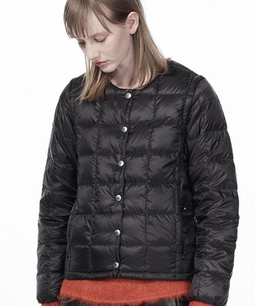 TAION（タイオン）の「TAION EXTRA / クルーネックインナーダウンセット WOMENS（ダウンジャケット/コート・レディース・グレー/カーキ/オリーブ/ホワイト/ブラック/ネイビー/ピンク/オレンジ・X-LARGE/SMALL/MEDIUM/LARGE）」の13枚目の写真