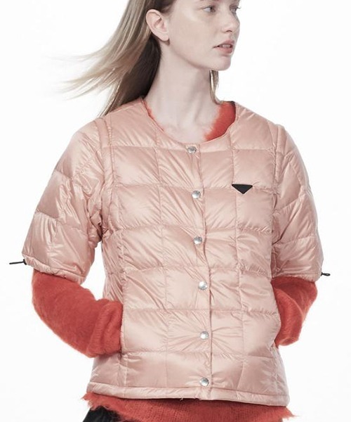 TAION（タイオン）の「TAION EXTRA / クルーネックインナーダウンセット WOMENS（ダウンジャケット/コート・レディース・グレー/カーキ/オリーブ/ホワイト/ブラック/ネイビー/ピンク/オレンジ・X-LARGE/SMALL/MEDIUM/LARGE）」の20枚目の写真