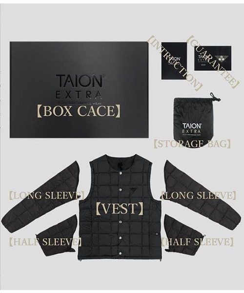 TAION（タイオン）の「TAION EXTRA / クルーネックインナーダウンセット WOMENS（ダウンジャケット/コート・レディース・グレー/カーキ/オリーブ/ホワイト/ブラック/ネイビー/ピンク/オレンジ・X-LARGE/SMALL/MEDIUM/LARGE）」の19枚目の写真