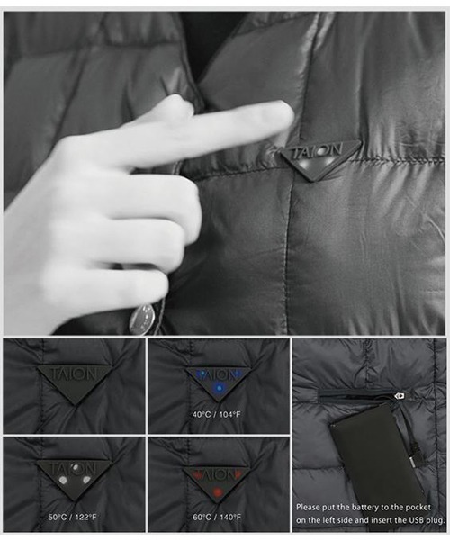 TAION（タイオン）の「TAION EXTRA / クルーネックインナーダウンセット WOMENS（ダウンジャケット/コート・レディース・グレー/カーキ/オリーブ/ホワイト/ブラック/ネイビー/ピンク/オレンジ・X-LARGE/SMALL/MEDIUM/LARGE）」の18枚目の写真