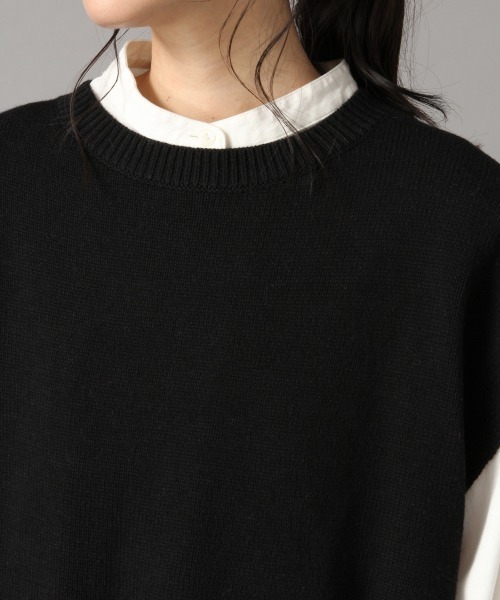 LOWRYS FARM（ローリーズファーム）の「サイドスリットベスト　869121（ベスト・レディース・ブラック/ベージュ/グリーン・FREE）」の9枚目の写真