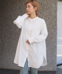tiptop | 【web限定アイテム】バンドカラーシャツチュニック(シャツ/ブラウス)