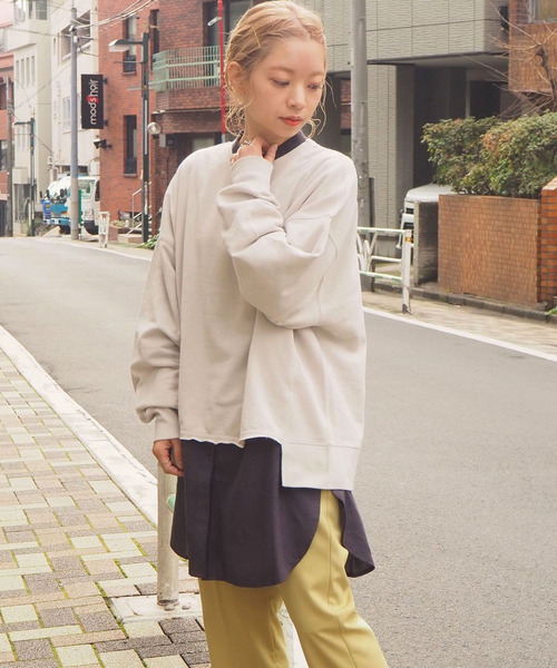 tiptop（ティップトップ）の「バンドカラーシャツチュニック（シャツ/ブラウス・レディース・ブラック/ベージュ/オフホワイト/アイボリー/C/B/A・FREE）」の14枚目の写真