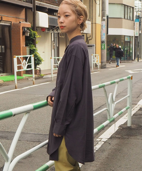 tiptop（ティップトップ）の「バンドカラーシャツチュニック（シャツ/ブラウス・レディース・ブラック/ベージュ/オフホワイト/アイボリー/C/B/A・FREE）」の18枚目の写真