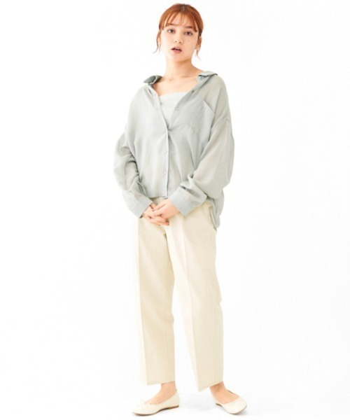 flower（フラワー）の「バルーンシアーシャツ（シャツ/ブラウス・レディース・ベージュ/カーキ/アイボリー/ブラウン・FREE）」の5枚目の写真