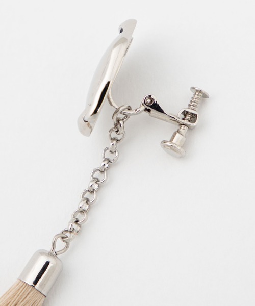 WEGO（ウィゴー）の「WEGO/タッセルメタルイヤリング（イヤリング・レディース・ベージュ/ブラック・FREE）」の7枚目の写真