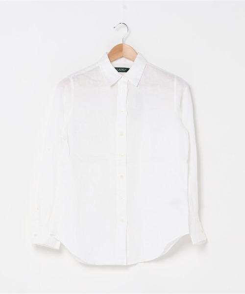 LAUREN RALPH LAUREN（ローレン ラルフ ローレン）の「リネン シャツ（シャツ/ブラウス・レディース・ホワイト・XX-SMALL/LARGE/X-SMALL/SMALL/M/XL）」の6枚目の写真