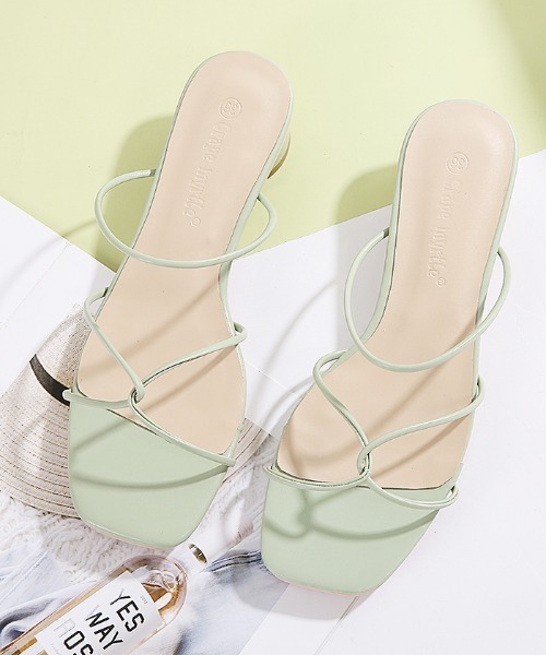 Futier land（フューティアランド）の「スクエアトゥストラップフラットサンダル（サンダル・レディース・ホワイト/ブラウン/ミント/イエロー/ブルー/ブラック・40/38/39/36/37）」の19枚目の写真