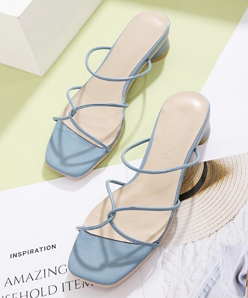Futier land（フューティアランド）の「スクエアトゥストラップフラットサンダル（サンダル・レディース・ホワイト/ブラウン/ミント/イエロー/ブルー/ブラック・40/38/39/36/37）」の22枚目の写真