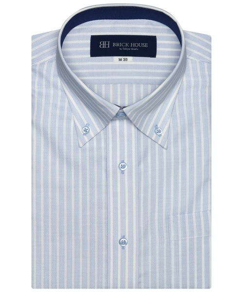 セール 形態安定ノーアイロン ボタンダウン 半袖ビジネスワイシャツ ビジネスシャツ Tokyo Shirts トウキョウシャツ のファッション通販 Zozotown