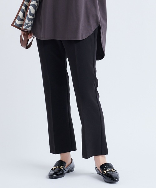 DouDou（ドゥドゥ）の「イージー9丈センプレパンツ（その他パンツ・レディース・ブラック/ブラウン/キナリ・38/36）」の2枚目の写真